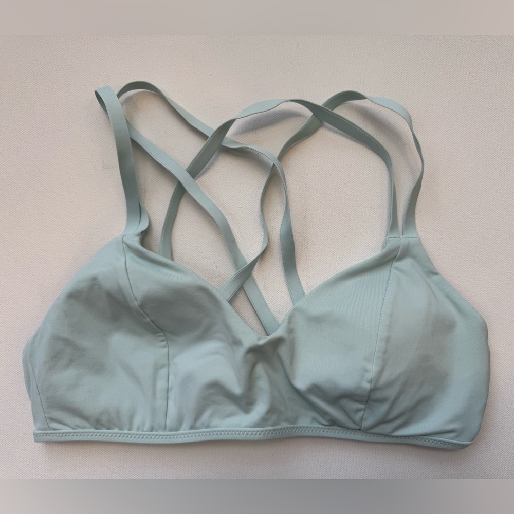 Athleta Light Blue Strappy Bikini Top